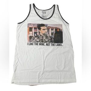 Men’s Pride Tank David Schitts Creek I Like The Wine Not The Label Size medium